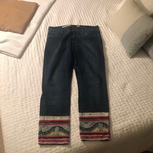 Anthropologie Pattern Cuff Jeans Sz29